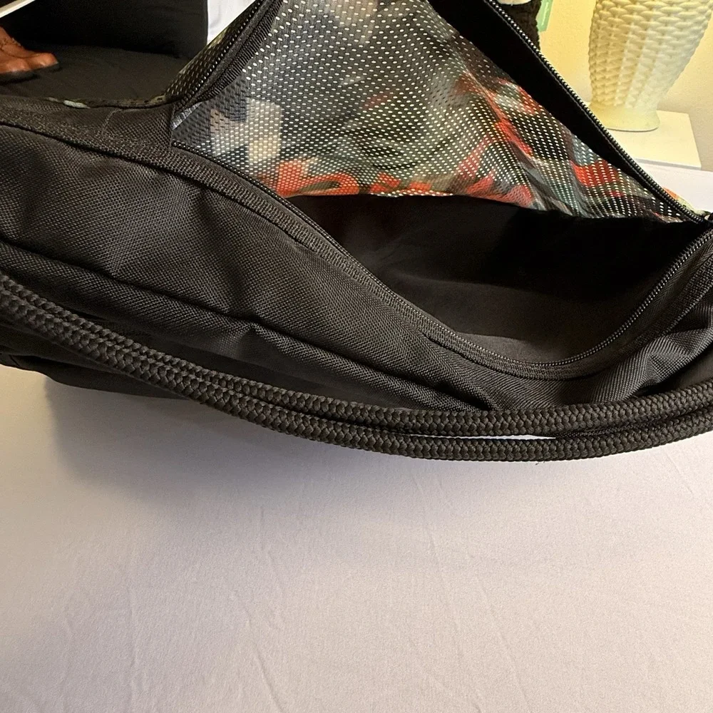 Adidas Court Lite Sacpac Black Orange Camo Sports School Mesh Pocket